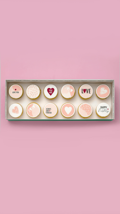 Love Themed Cupcakes - Gift Box (VEGAN) -  Cupcake Central